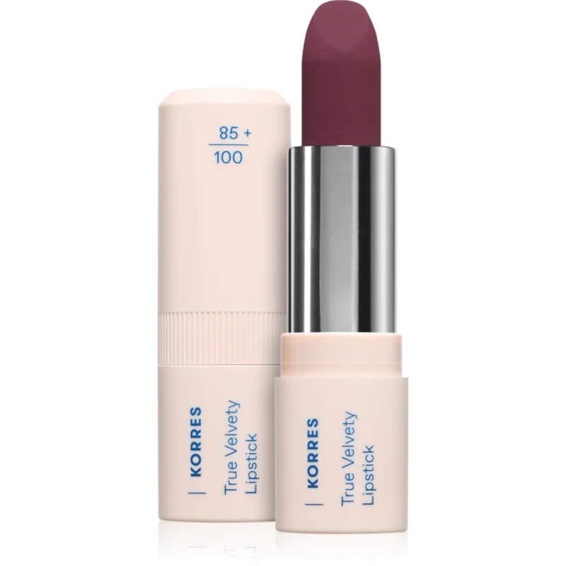 Korres True Velvety Lipstick kremasta šminka s satenastim zaključkom odtenek Deep Berry 3 g
