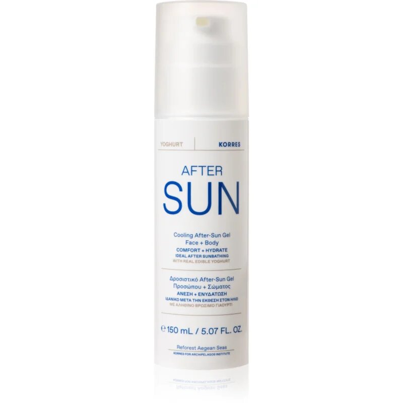 Korres Yoghurt After Sun hladilni gel po sončenju za obraz in telo 150 ml