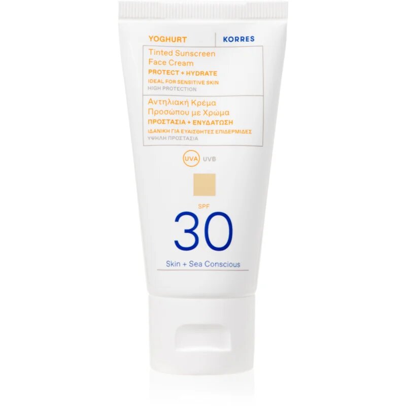 Korres Yoghurt Tinted Sunscreen tonirana krema za sončenje SPF 30 50 ml