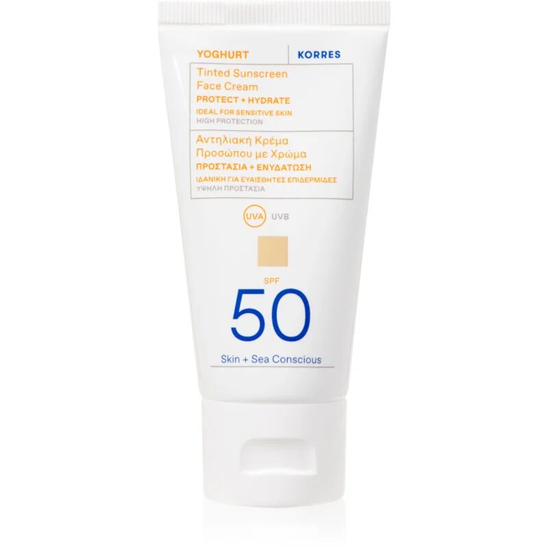 Korres Yoghurt Tinted Sunscreen tonirana krema za sončenje SPF 50 50 ml