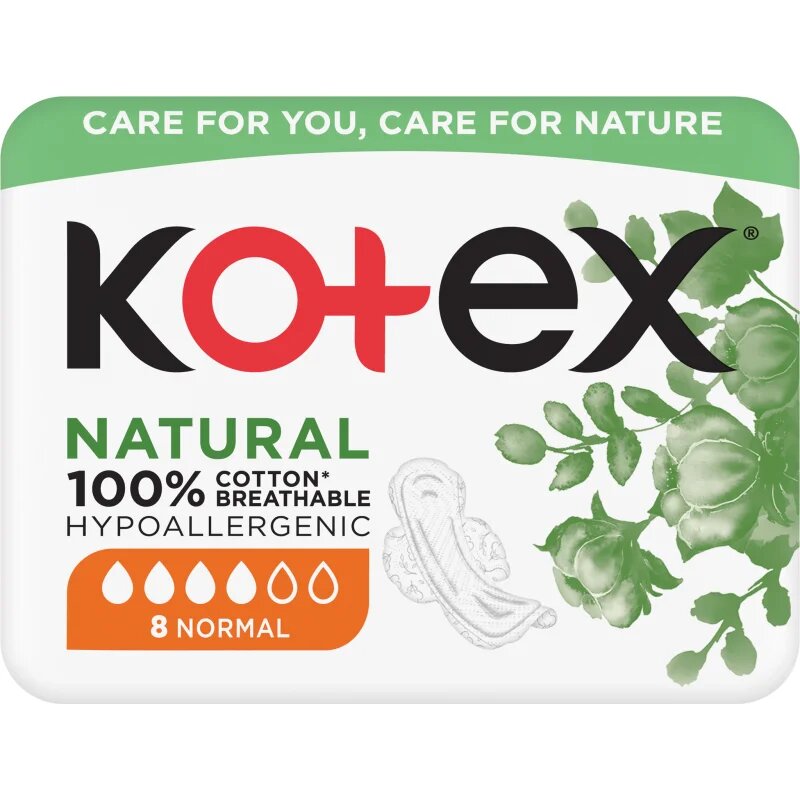 Kotex Natural Normal vložki 8 kos