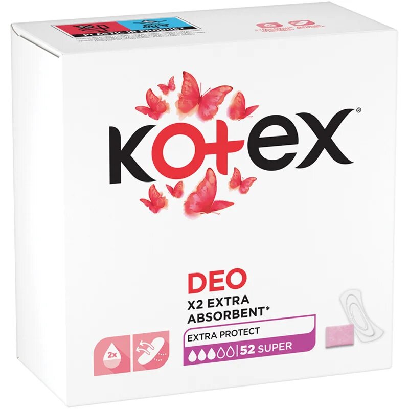 Kotex Super Deo dnevni vložki 52 kos