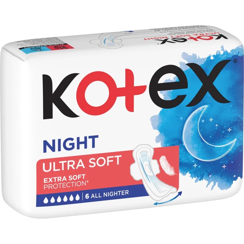Kotex Ultra Soft Night vložki 6 kos