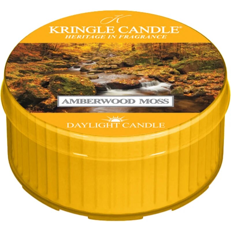 Kringle Candle Amberwood Moss čajna sveča 42 g