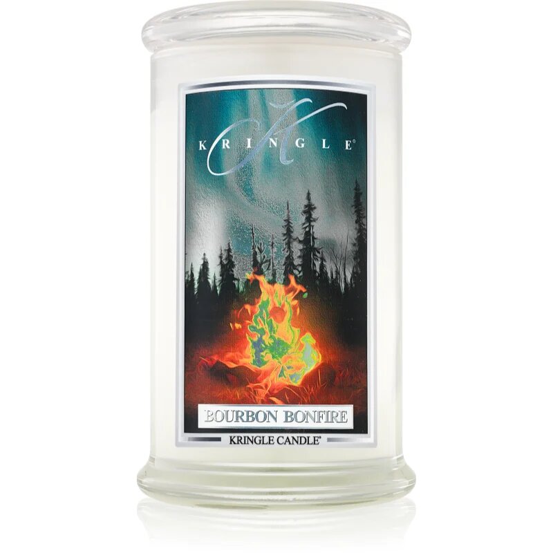 Kringle Candle Bourbon Bonfire dišeča sveča 624 g