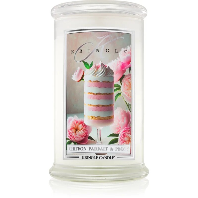 Kringle Candle Chiffon Parfait & Peony dišeča sveča 623 g