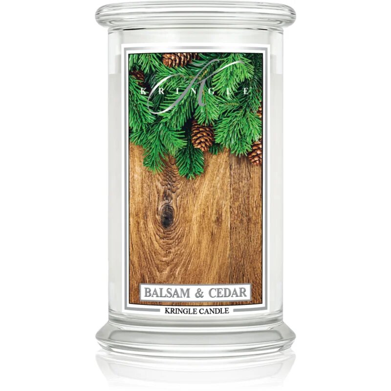 Kringle Candle Classic Balsam & Cedar dišeča sveča 623 g
