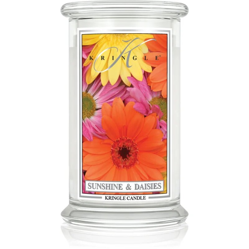 Kringle Candle Classic Sunshine & Daisies dišeča sveča 623 g