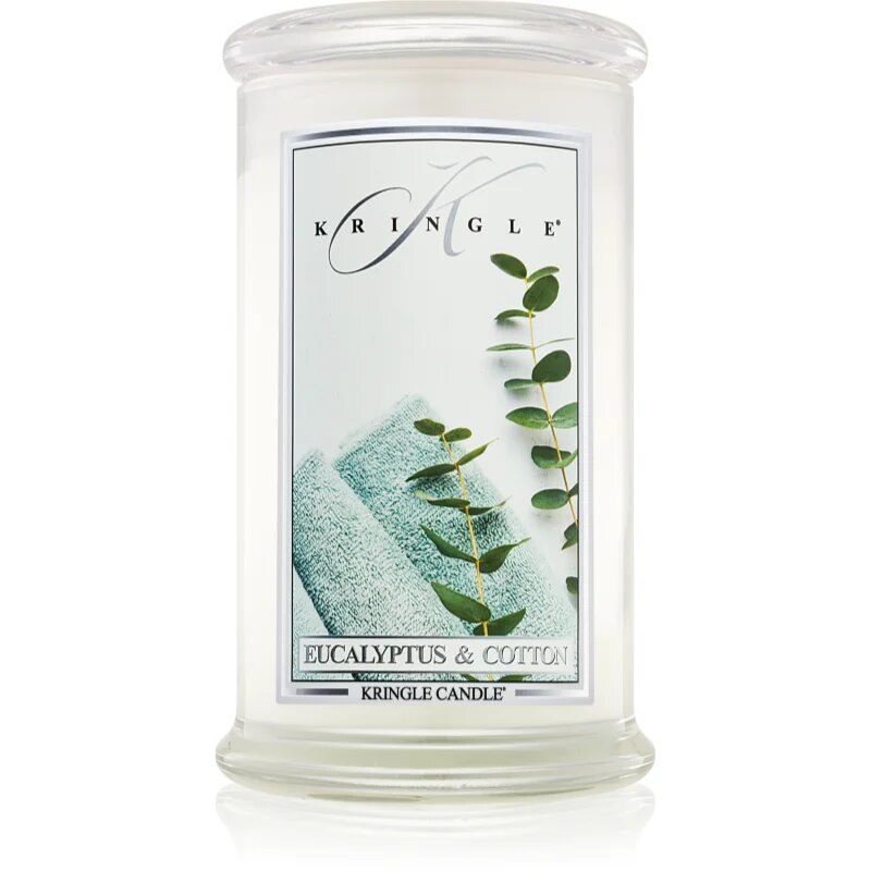 Kringle Candle Eucalyptus & Cotton dišeča sveča 624 g