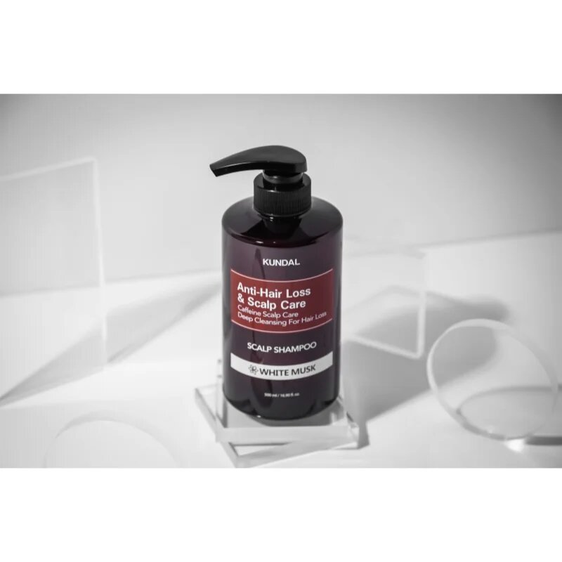 KUNDAL Caffeine Shampoo White Musk naravni šampon proti izpadanju las 500 ml