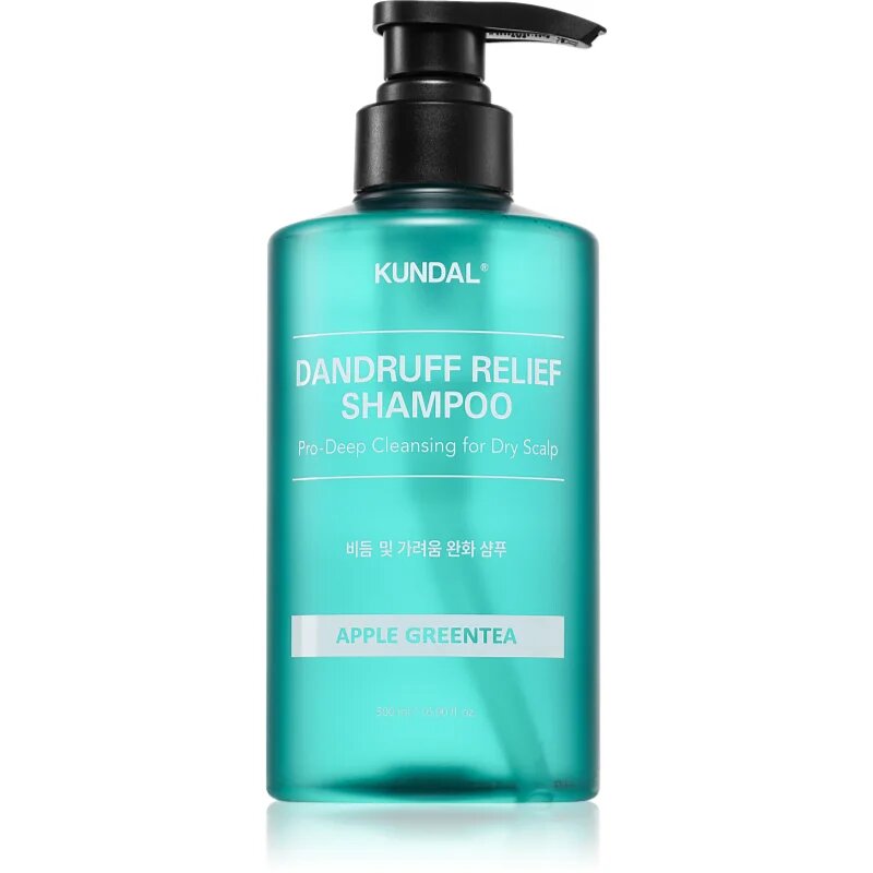 KUNDAL Dandruff Relief Shampoo Apple Green Tea šampon proti prhljaju in srbenju za suho kožo 500 ml