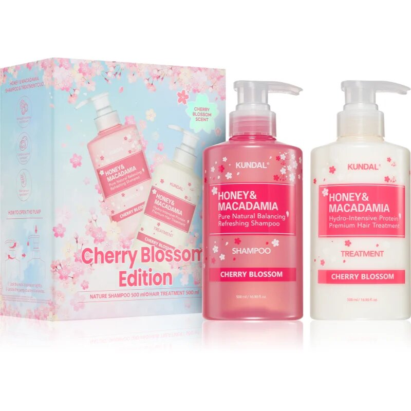 KUNDAL Honey & Macadamia Cherry Blossom Edition darilni set za lase