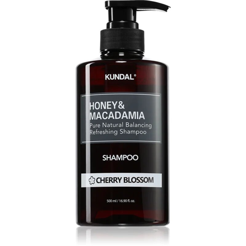 KUNDAL Honey & Macadamia Cherry Blossom naravni šampon za suhe in poškodovane lase 500 ml