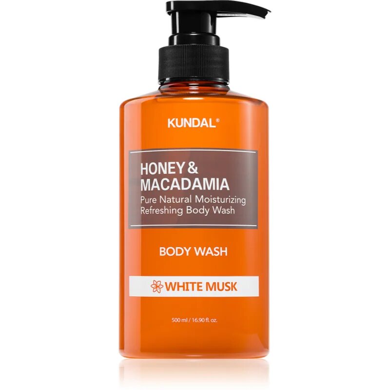 KUNDAL Honey & Macadamia White Musk nežni gel za prhanje z vlažilnim učinkom 500 ml