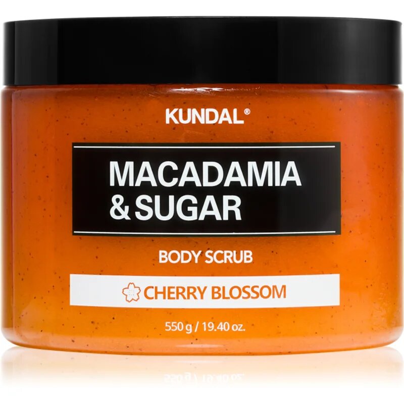 KUNDAL Macadamia & Sugar Cherry Blossom sladkorni piling z karitejevim maslom 550 g