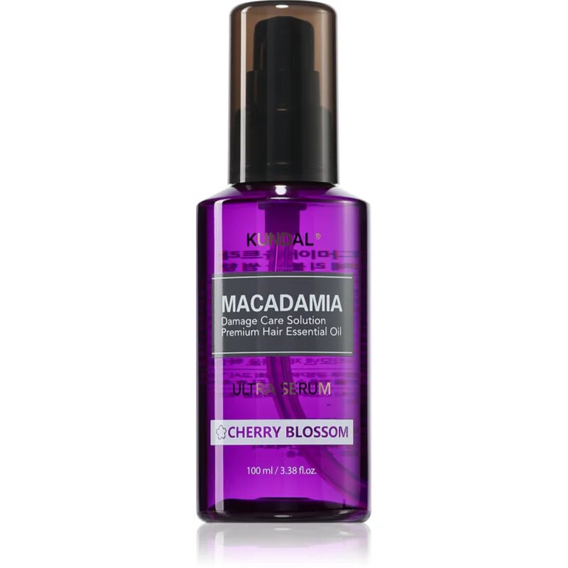 KUNDAL Macadamia Ultra Serum Cherry Blossom regeneracijski oljni serum za poškodovane lase 100 ml