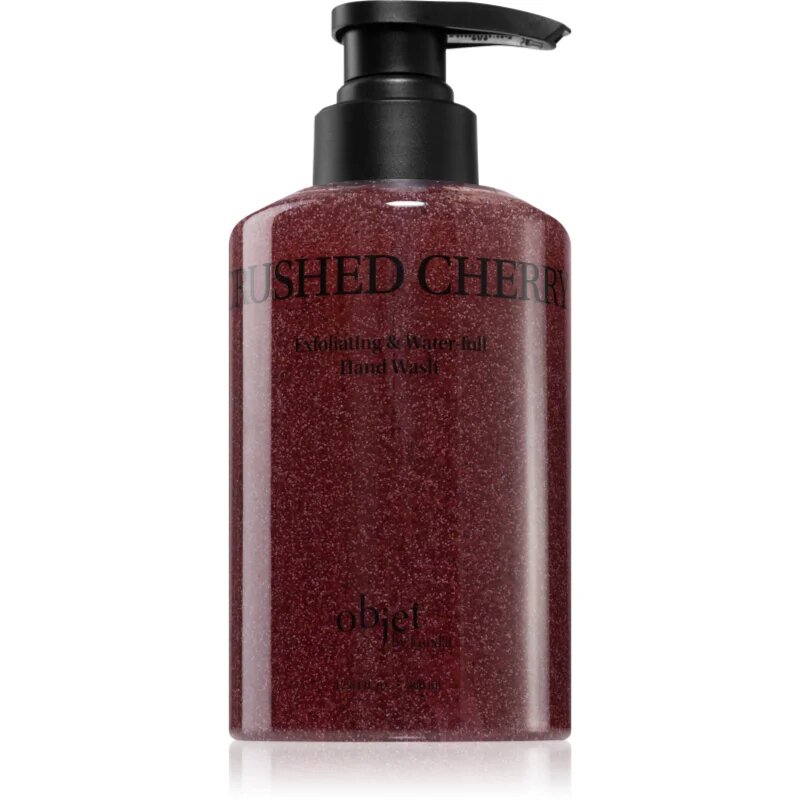 KUNDAL Objet Exfoliating & Waterfull Hand Wash eksfoliacijsko tekoče milo za roke z vonjem Crushed Cherry 380 ml
