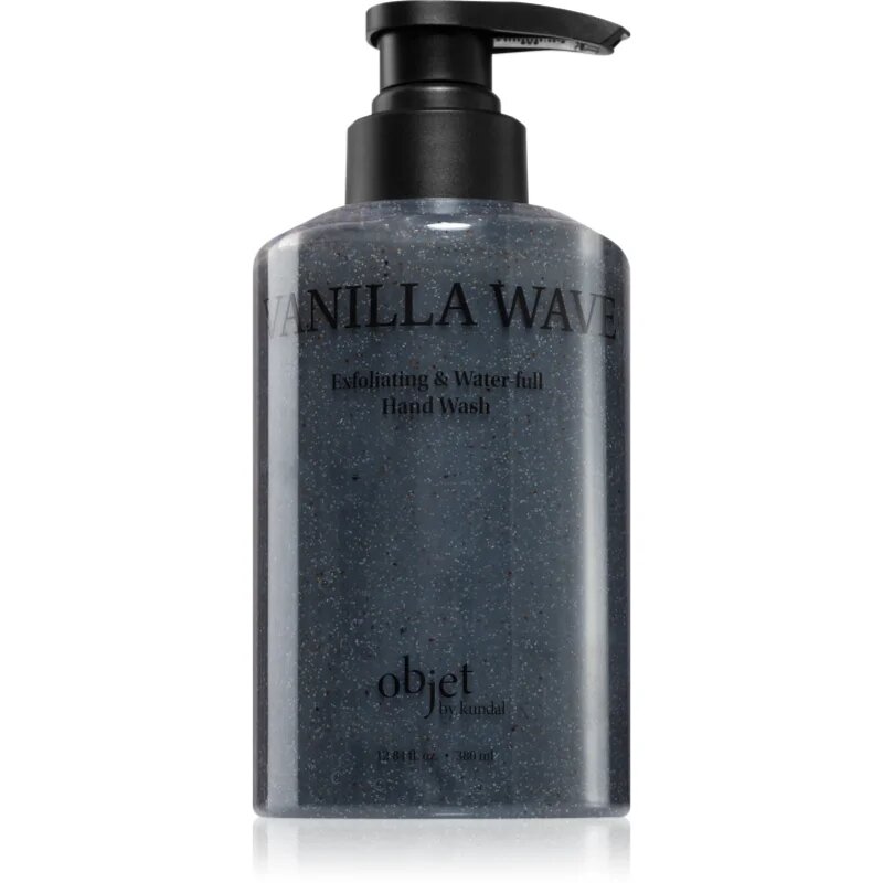 KUNDAL Objet Exfoliating & Waterfull Hand Wash Negovalno tekoče milo za roke z učinkom eksfoliacije z vonjem Vanilla Wave 380 ml