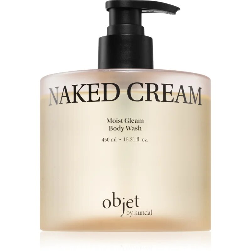 KUNDAL Objet Moist Gleam Body Wash parfumirani gel za prhanje za intenzivno vlažnost z vonjem Naked Cream 450 ml