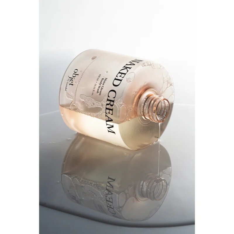 KUNDAL Objet Moist Gleam Body Wash parfumirani gel za prhanje za intenzivno vlažnost z vonjem Naked Cream 450 ml