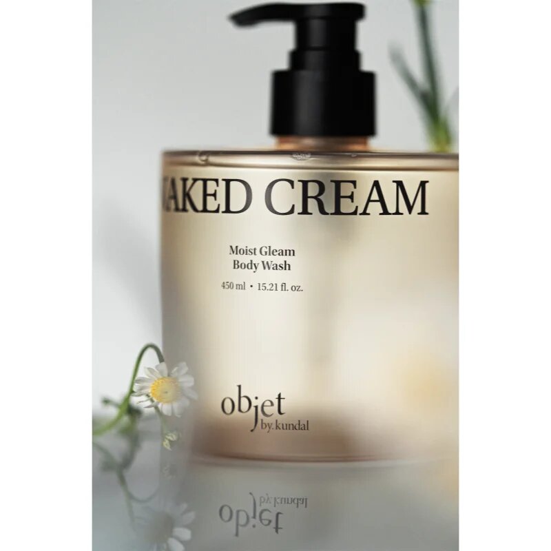 KUNDAL Objet Moist Gleam Body Wash parfumirani gel za prhanje za intenzivno vlažnost z vonjem Naked Cream 450 ml
