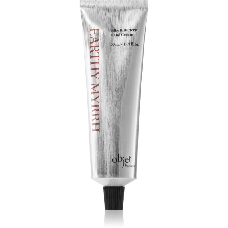 KUNDAL Objet Silky & Buttery Hand Cream negovalna krema za roke za prehrano in hidracijo z vonjem Earthy Myrrh 50 ml