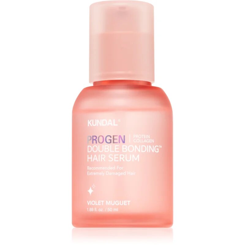 KUNDAL Progen Double Bonding Hair Serum obnovitveni serum za lase za prehrano in sijaj 50 ml