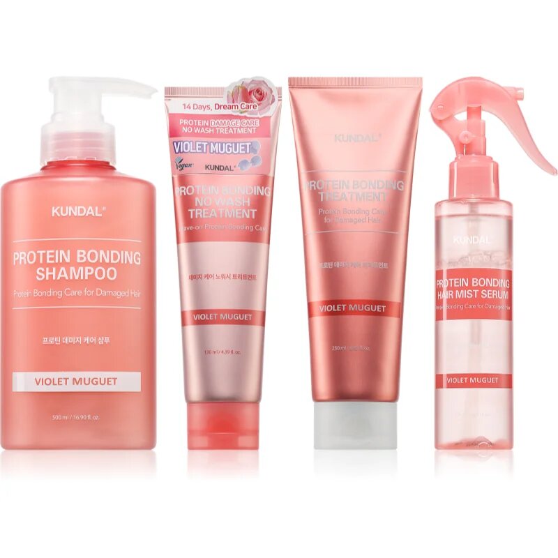 KUNDAL Protein Bonding Care set za suhe in poškodovane lase