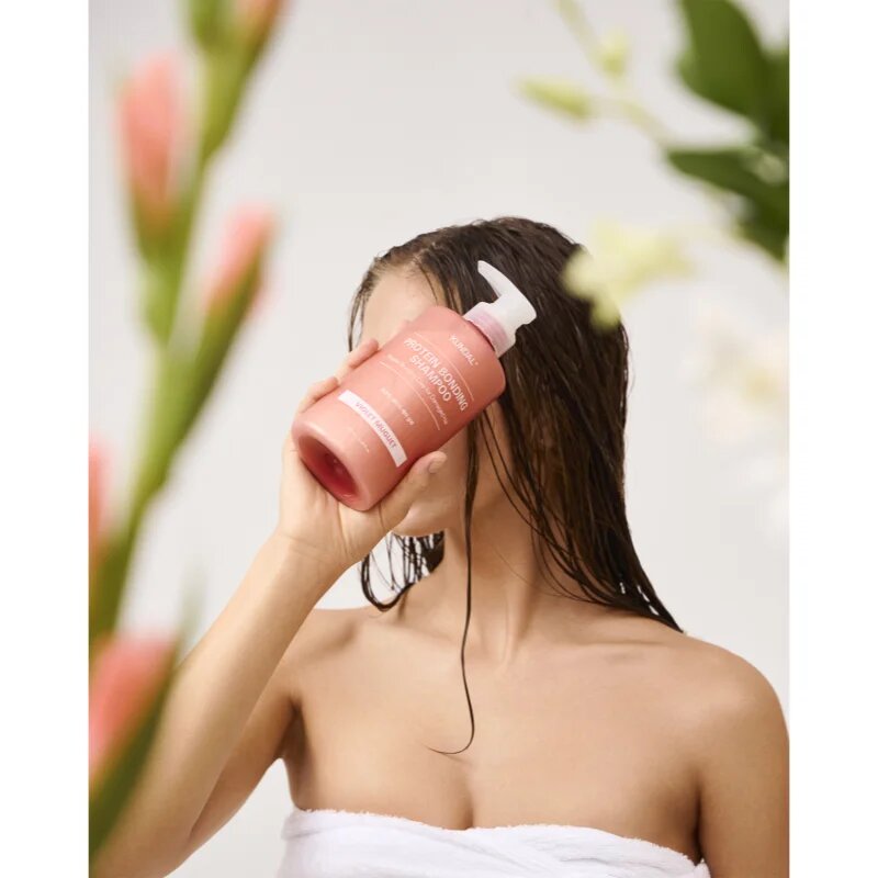 KUNDAL Protein Bonding Care Shampoo hranilni šampon za suhe in poškodovane lase z vonjem Violet Muguet 500 ml
