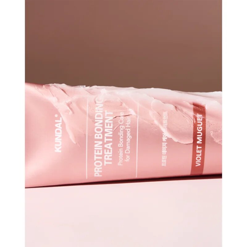 KUNDAL Protein Bonding Care Treatment kompleksna nega za suhe in poškodovane lase z vonjem Violet Muguet 250 ml