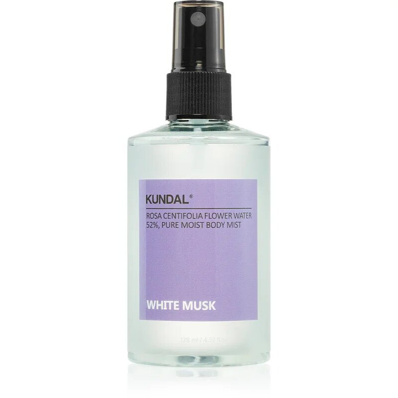 KUNDAL Pure Moist Body Mist White Musk meglica za telo s pomirjajočim učinkom 128 ml