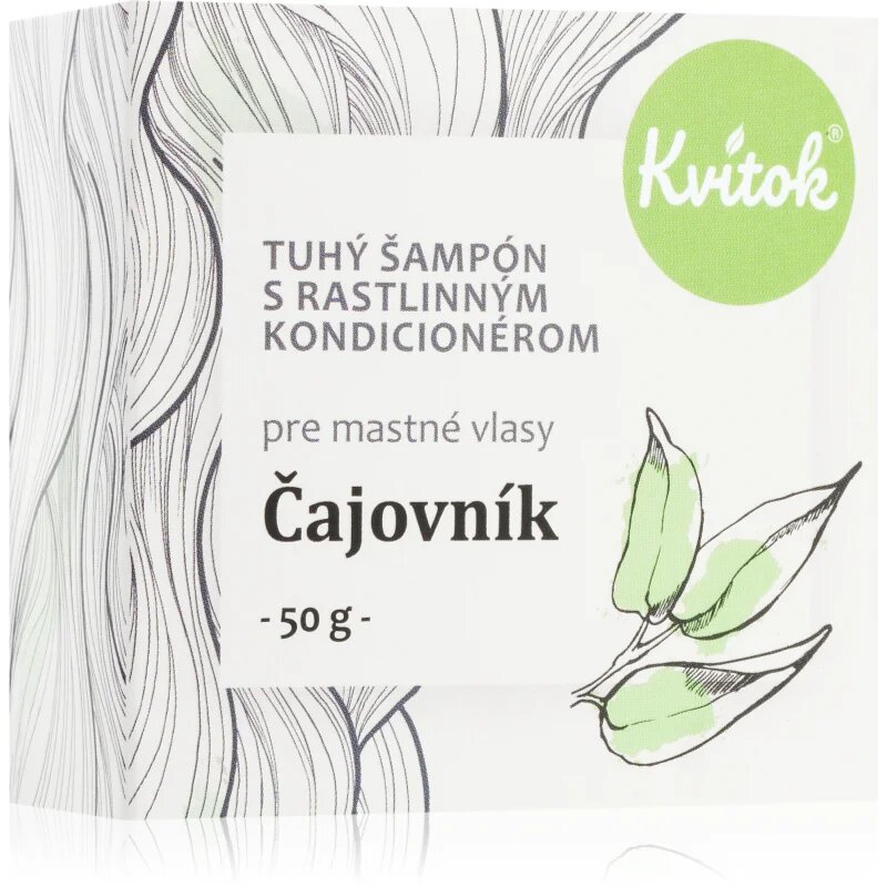 Kvitok Tea Tree trdi šampon za mastne lase 50 g
