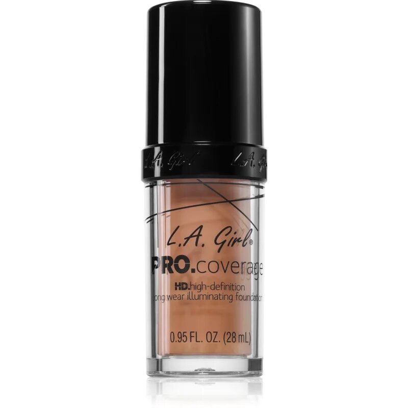 L.A. Girl Cosmetics PRO. Coverage tekoči puder za osvetljevanje odtenek Nude Beige 28 ml