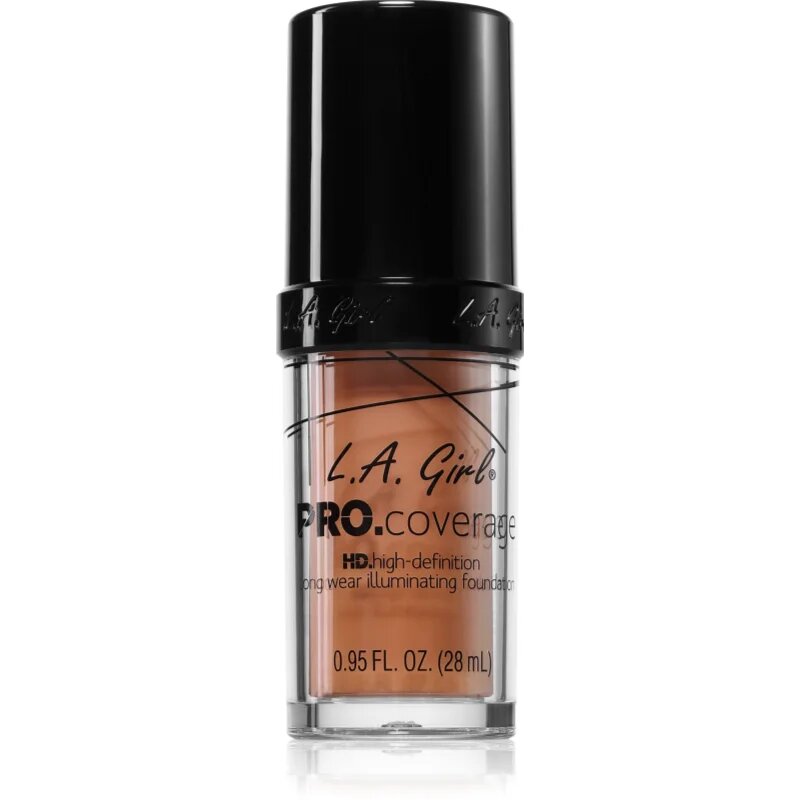 L.A. Girl Cosmetics PRO. Coverage tekoči puder za osvetljevanje odtenek Soft Honey 28 ml