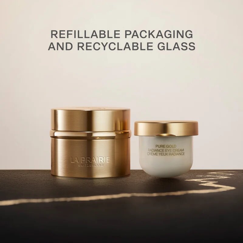 La Prairie Pure Gold Radiance Eye Cream luksuzna krema za oči in veke za posvetlitev in zgladitev kože refill 20 ml