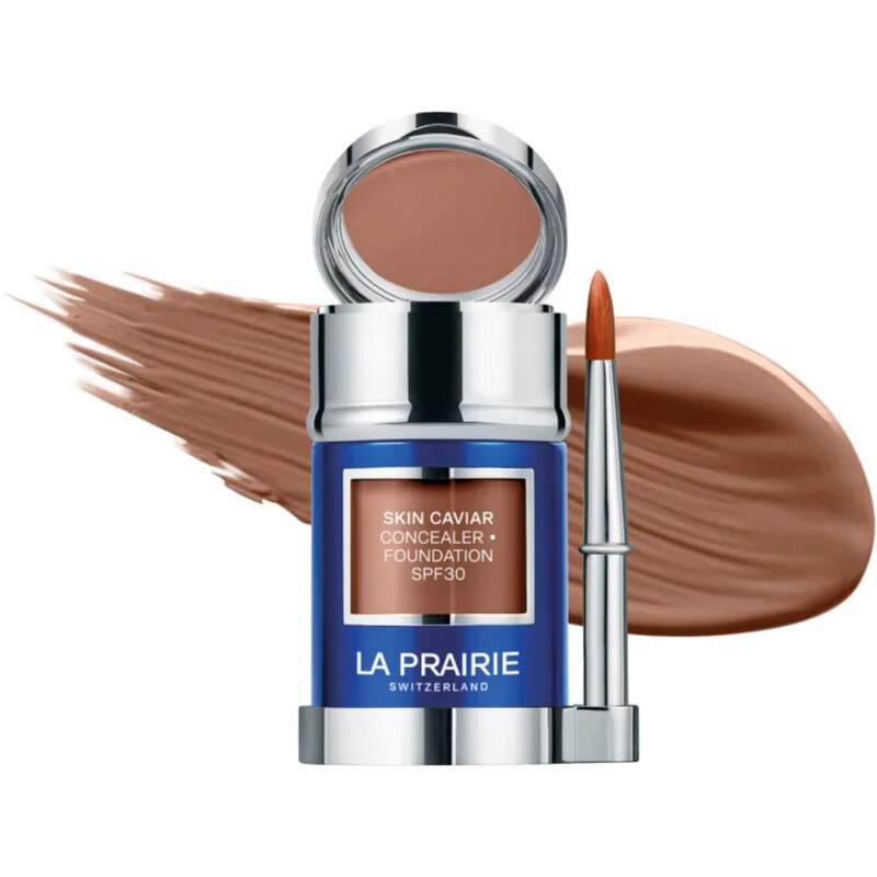 La Prairie Skin Caviar Concealer Foundation puder in korektor SPF 30 odtenek Warm Cinnamon NW-60 30 ml