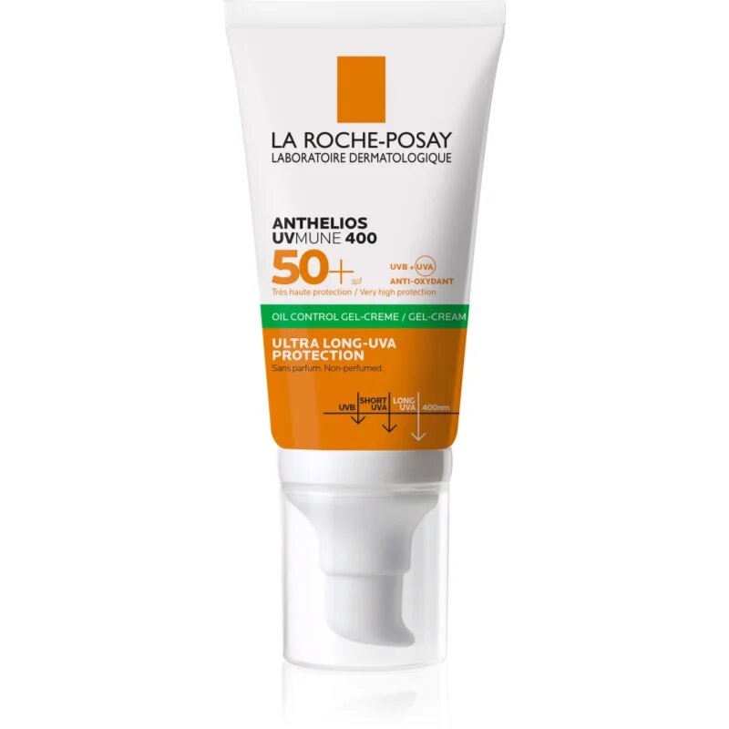 La Roche-Posay Anthelios Oil Control matirajoča gel krema brez dišav SPF 50+ 50 ml