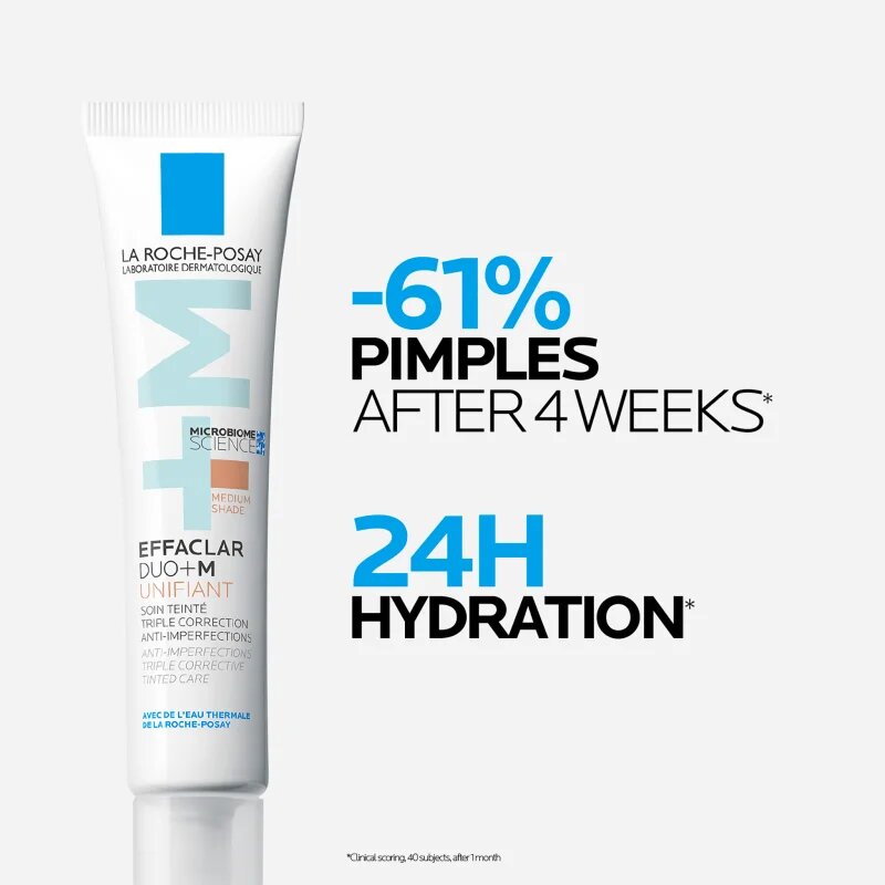 La Roche-Posay Effaclar DUO+M Unifiant lahka tonirana krema z vlažilnim učinkom odtenek Medium 40 ml