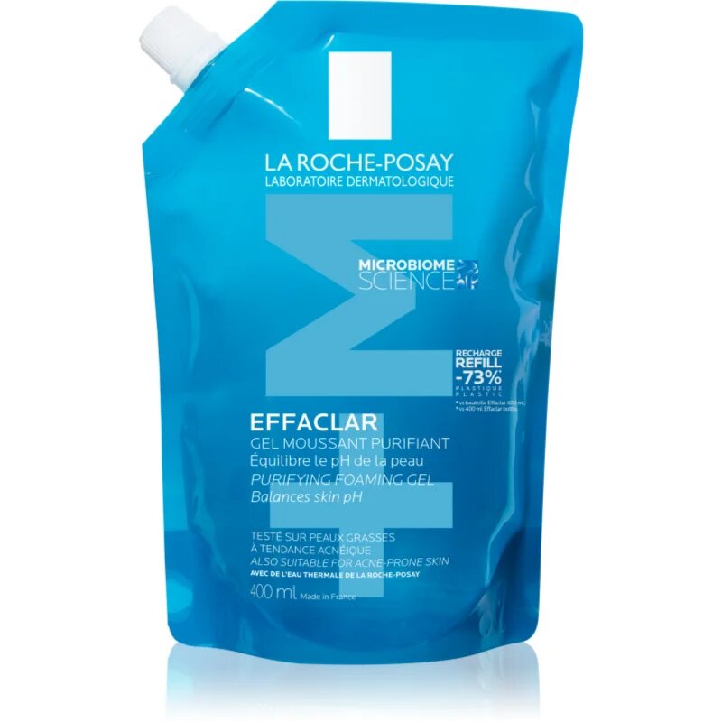 La Roche-Posay Effaclar globinsko čistilni gel za mastno občutljivo kožo nadomestno polnilo 400 ml