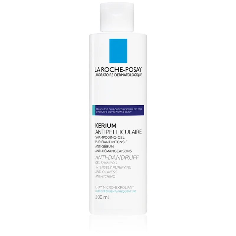 La Roche-Posay Kerium Anti-Dandruff eksfoliacijski šampon proti mastnemu prhljaju 200 ml