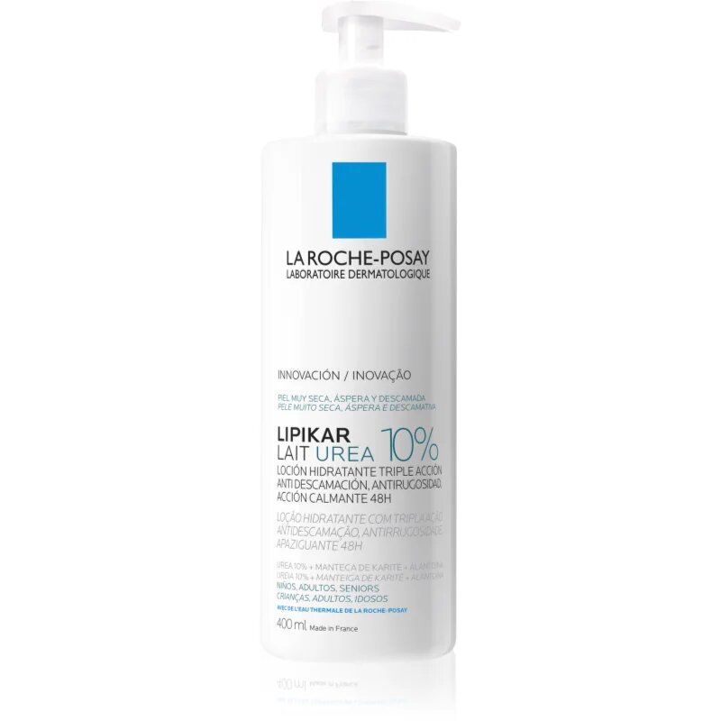 La Roche-Posay Lipikar Lait Urea 10% pomirjevalni losjon za telo za zelo suho kožo 400 ml