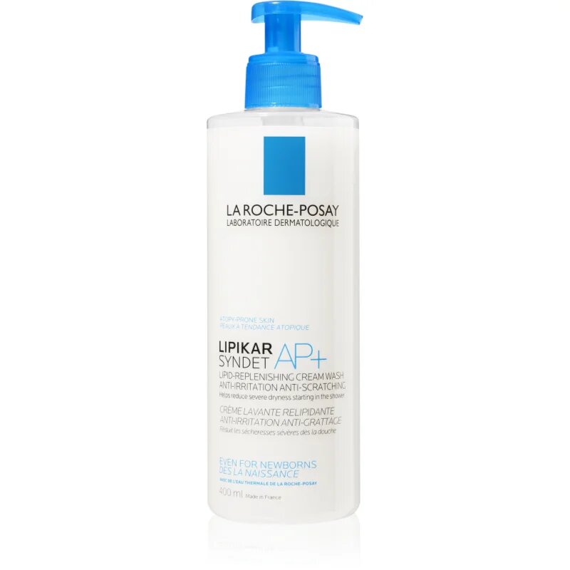 La Roche-Posay Lipikar Syndet AP+ čistilni kremasti gel proti draženju in srbenju kože 400 ml