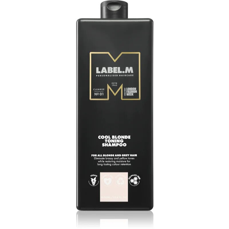 label.m Cool Blonde Toning Shampoo šampon za nevtralizacijo rumenih odtenkov 1000 ml