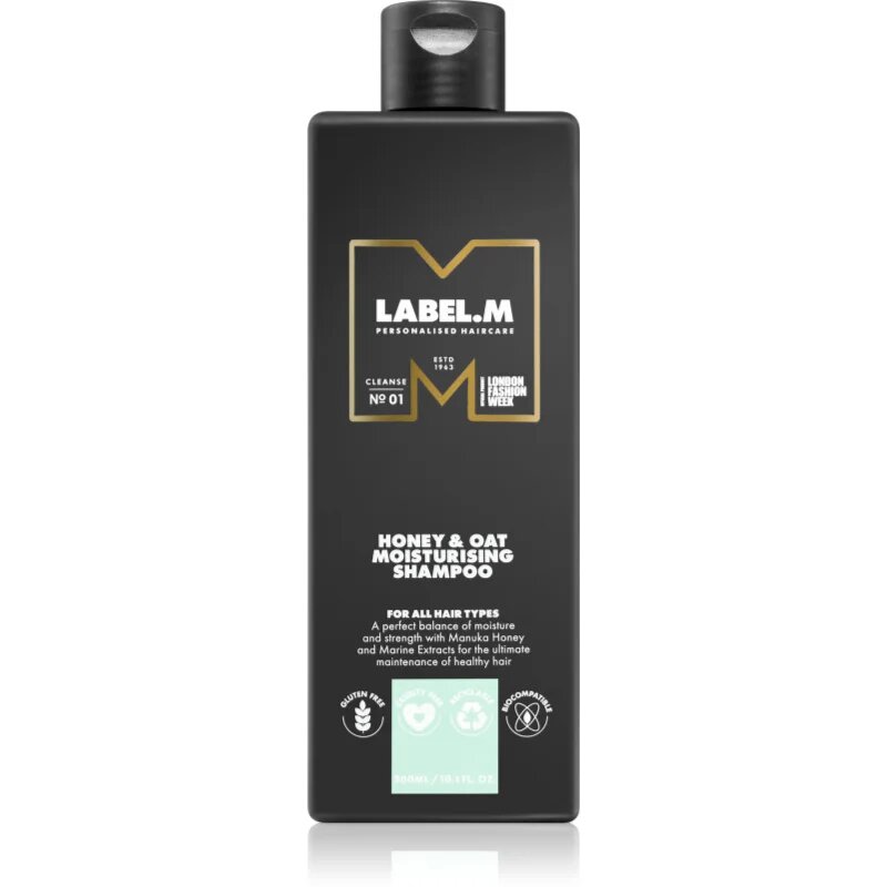 label.m Honey & Oat vlažilni šampon za vsakodnevno uporabo 300 ml