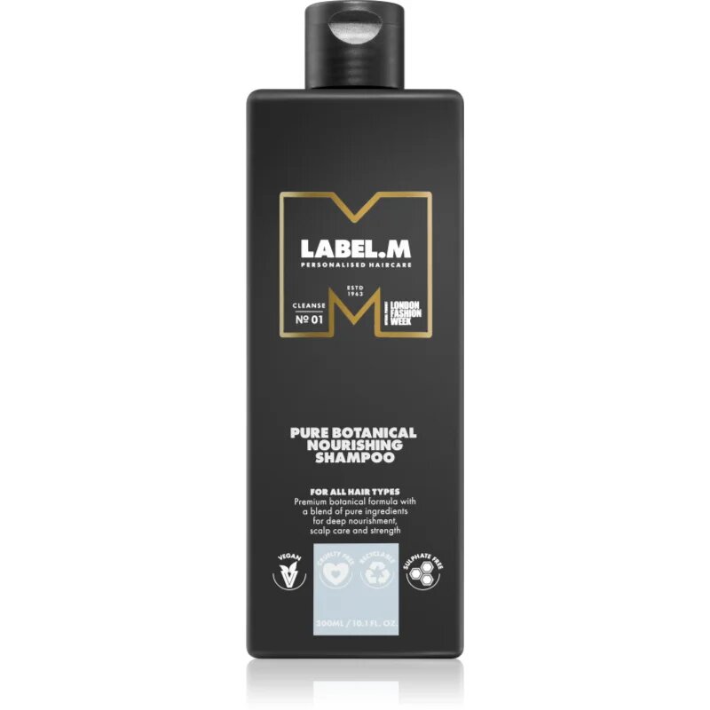 label.m Pure Botanical intenzivno vlažilni šampon za vse tipe las 300 ml