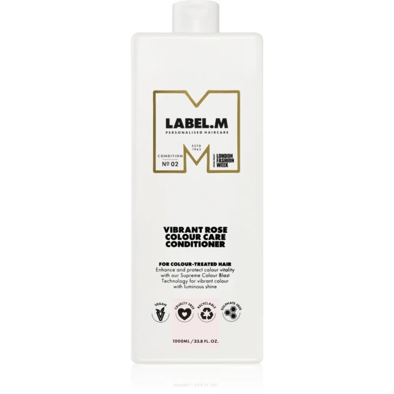 label.m Vibrant Rose Colour Care Conditioner vlažilni balzam za barvane lase 1000 ml