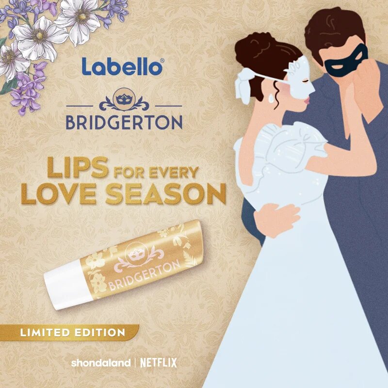 Labello Bridgerton Vanilla hranilni in vlažilni balzam za ustnice 4.8 g
