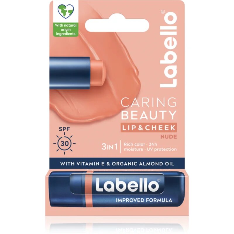Labello Caring Beauty tonirani balzam za ustnice odtenek Nude 48 ml