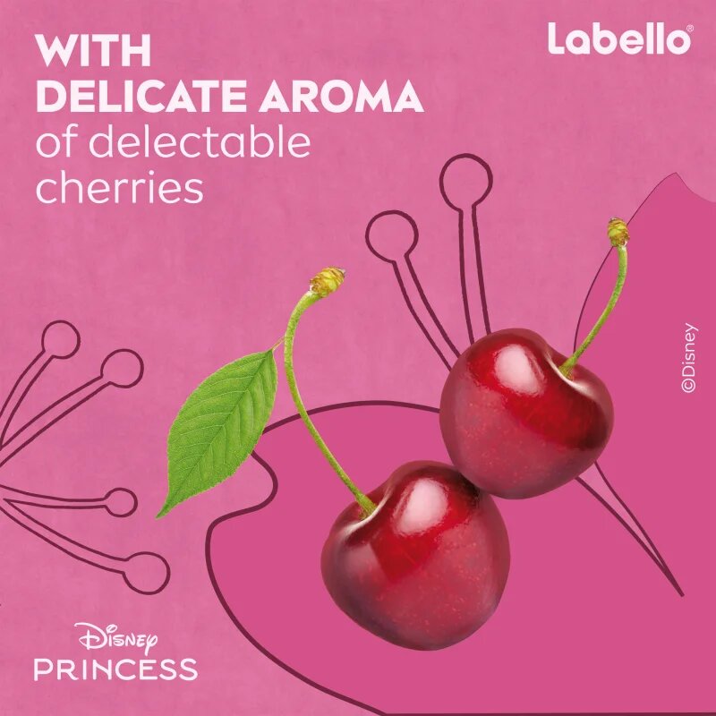 Labello Disney Princess Cherry Shine vlažilni balzam za ustnice 4.8 g