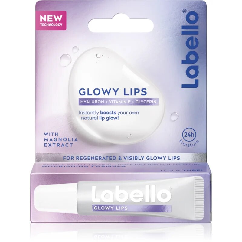 Labello Glowy Lips vlažilni balzam za ustnice s hialuronsko kislino 10 ml